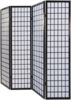 4fach Holz Paravent Raumteiler Trennwand Shoji Faltbar Schwarz Bild 5