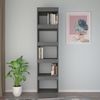 Bücherregal | Raumteiler Regal Grau 40x35x167 cm Massivholz Kiefer Bild 3