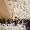 Paco Home Hochflor-Teppich Kalmar 450, rund, Höhe: 44 mm, Shaggy, Scandi Design, modernes Rauten Muster, weich & kuschelig Bild 3