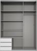Schwebetürenschrank Emden Kleiderschrank mit Spiegel Ausführung weiß Bild 4