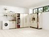 Dmora Gartenschrank Strathmore, Gartenmöbel, Mehrzweck-Gartenschrank, Container für Balkon oder Garage, Made in Italy, 65x45 h182 cm, Sand Bild 2