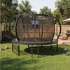 HOMALL Gartentrampolin Basketballkorb-Trampoline, Outdoor-Trampoline, Kindertrampoline, Ø 228 cm, (228/305/366/427 cm, komplett mit Basketball, Pumpe, Sicherheitsnetz, Leiter und 360°-Geländer, maximale Belastbarkeit 150 kg) Bild 3
