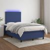 vidaXL Boxspringbett mit Matratze & LED Blau 120x190 cm Stoff 3270189 Bild 5