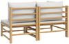 vidaXL 2-tlg. Garten-Lounge-Set Hellgraue Kissen Bambus 362276 Bild 5