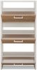 Schuhkipper >Filton< in Weiß Eiche - 61x115x25cm (BxHxT) Bild 5
