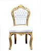 Casa Padrino Esszimmerstuhl Barock Esszimmer Stuhl Weiß / Gold - Möbel Antik Stil Bild 3