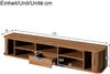 Merax Wandhängendes TV-Board, TV-Schrank, Front mit vertikaler Rillenoptik, per App regelbare LED unten, Korpus aus MDF, Nussbaum Bild 4
