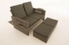CLP Polyrattan Sofa Ancona 5mm,grau-meliert anthrazit Bild 3