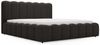GRAINGOLD Smile Doppelbett 140x200, mit hohem Kopfteil, Bettkasten, Bouclé-Stoff, Schwarz Bild 2