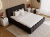 GRAINGOLD Smile Doppelbett 140x200, mit hohem Kopfteil, Bettkasten, Bouclé-Stoff, Schwarz Bild 4