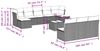 vidaXL 11-tlg. Garten-Sofagarnitur mit Kissen Schwarz Poly Rattan 3218295 Bild 3