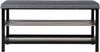 House Nordic Bank mit Kissen und 2 Regalen, grau, schwarze Beine, 100x34x50 cm Bild 2