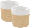 vidaXL Aufbewahrungskörbe 2 Stk. Beige und Weiß Ø28x28 cm Baumwolle 358459 Bild 2