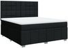 vidaXL Boxspringbett mit Matratze Schwarz 180x200 cm Stoff 3294049 Bild 3