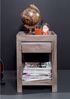 Beistelltisch Sheesham 40x40x60 smoked oak lackiert SYDNEY #236 Bild 3
