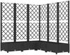 vidaXL Pflanzkübel mit Spalier Schwarz 120x120x121,5 cm PP 318276 Bild 2