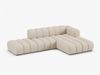Micadoni Modulares Ecksofa offen Lupine 5-Sitzer Rechts Boucle Baloo Beige Bild 2