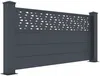 Vente-unique - BAZIO Zaun und Sichtschutz Metall Grau - B 15,3 cm x H 78 cm x L 168 cm Bild 3
