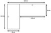 MÖBELSYSTEM Gamingtisch Großer L-förmiger Eck-Schreibtisch mit LED-Beleuchtung (Packung, 1 Tisch), Breite 160 cm Bild 3