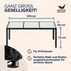 CASARIA® Gartentisch Polyrattan 190x90x75cm Schwarz Bild 2