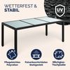 CASARIA® Gartentisch Polyrattan 190x90x75cm Schwarz Bild 4