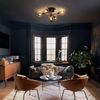 ZMH Kronleuchter Glaskugel Deckenlampe Wohnizimmer - Deckenleuchte Schlafzimmer Vintage Wohnzimmerlampe G9 Retro Schalfzimmerlampe Esszimmer 5 Flammig für Arbeitszimmer Büro Küche Bild 2