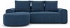 Stoff Ecksofa Gomera L-Form Kurz - Strukturstoff - Blau - Links Bild 3