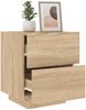 vidaXL Nachttische mit LED-Leuchten 2 Stk. Sonoma Eiche Holzwerkstoff 836740 Bild 4