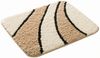 OTTO home Badematte Anna, Badvorleger, Badezimmer Teppich, Höhe 16 mm, rutschhemmend beschichtet, schnell trocknend, fußbodenheizungsgeeignet, Polyester, rechteckig, Badteppich, Hoch Tief Effekt, Modern, Weich, Wellen Bild 2