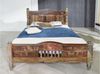 Bett Altholz 100x200x100 mehrfarbig lackiert FABLE #19 Bild 4