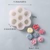 Agger Silikonform Blumen, Kerzengießformen Silikon Rosen,Blumen Formen,7-fach, 3D Kerzen Silikonformen Gießformen,DIY-Dekoration,Aromatherapie Bild 2