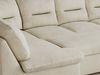 Ecksofa, Sofa big XXL, Wellenfedern, Wohnlandschaft XXL, mit Schlaffunktion - COMODO U - Beige Velours Bild 4