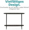 Wohnando Couchtisch Konsolentisch "Ares", dunkles Mamordekor, schwarz, 100 x 30 x 75 cm, Flurtisch, schwarz Metallbeine, Ablagetisch Flur, Wohnzimmer Sideboard Bild 4
