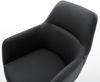 Freischwinger Pejo-Flex Echt-Leder Schwarz Freischwinger rund Edelstahl Taschenfederkern Bild 4