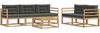 vidaXL Outdoor-Sofagarnitur mit Kissen 6 pcs Weiß und Anthrazit 3386046 Bild 2