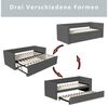 Merax Daybett, Tagesbett Schlafsofa mit Unterbett 90x200 cm/180x200 cm Polsterbett Samt Bild 3