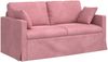 vidaXL Sofa Set 2 pcs Rosa 158 x 78 x 80 cm Samt 3407555 Bild 5