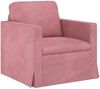 vidaXL Sofa Set 2 pcs Rosa 158 x 78 x 80 cm Samt 3407555 Bild 4