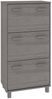 vidaXL Schuhschrank HAMAR Hellgrau 59,5x35x117 cm Massivholz Kiefer 340515 Bild 2
