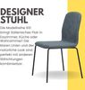 Albatros Esszimmerstühle 4er Set ENNA, grau - stapelbar, bequemer Polsterstuhl - Eleganter Küchenstuhl, Stuhl Esszimmer oder Esstisch Stuhl, Konferenzstuhl , Stückzahl:4, Farbe:Grau Bild 3
