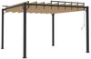 vidaXL Pergola mit Lamellendach 3x3 m Taupe Stoff und Aluminium 313925 Bild 4