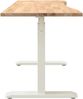 vidaXL Schreibtisch Weiß und Natur 140 x 60 cm Massivholz Eiche 3426546 Bild 5