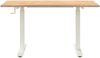 vidaXL Schreibtisch Weiß und Natur 140 x 60 cm Massivholz Eiche 3426546 Bild 4