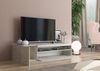 Dmora TV-Schrank Ardy, niedriges Wohnzimmer-Sideboard mit 2 Türen, Fernsehständer-Basis, 100 % Made in Italy, 150 x 40 x 37 cm, Zement, mit LED-Licht Bild 4