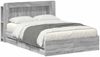 vidaXL Bettgestell mit Stauraum Grau Sonoma 140 x 200 cm Holzwerkstoff 3434048 Bild 2