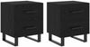 vidaXL Nachttisch 2 pcs Schwarz Eichen-Optik 40 x 35 x 47,5 cm 882063 Bild 2