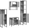 vidaXL 4-tlg. Badmöbel-Set Grau Sonoma Holzwerkstoff 3214708 Bild 5