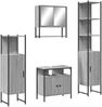 vidaXL 4-tlg. Badmöbel-Set Grau Sonoma Holzwerkstoff 3214708 Bild 2