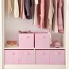 LuxusKollektion Faltbox Aufbewahrungswürfel Stoff Kallax Regal 6er Set 33x33x32,4cm Rosa Bild 2
