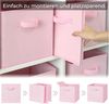 LuxusKollektion Faltbox Aufbewahrungswürfel Stoff Kallax Regal 6er Set 33x33x32,4cm Rosa Bild 3